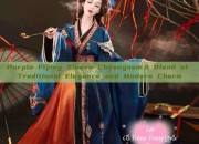 Purple Flying Sleeve Cheongsam:A Blend of Traditional Elegance and Modern Charm