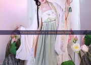 A Fairy-like Girl in a Green Hanfu Robe