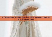 A Celebration of One-Year-Old Girls Elegant Tang-Style Ceremony Gown