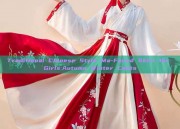 Traditional Chinese Style Ma-Faced Skirt for Girls:Autumn Winter Coats