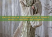 Apricot-Colored Cheongsam with a Shawl:A Blend of Tradition and Elegance
