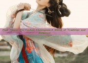 Pink Flower Pin-Tucked Cheongsam:A Blend of Tradition and Elegance