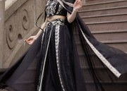 Red Horsehide Skirt Set for the Chinese New Year Celebration