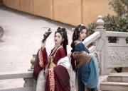 Elegant Chinese-Style Hanfu Womens Trousers Ensemble