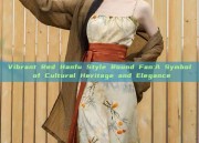 Vibrant Red Hanfu Style Round Fan:A Symbol of Cultural Heritage and Elegance