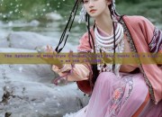 The Splendor of Ming-Style Cloud-Brocaded Blue Hanfu with a Focus on the Cloud肩饰