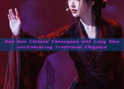 Red New Chinese Cheongsam with Long Sleeves:Embracing Traditional Elegance