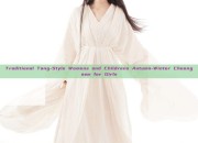 Traditional Tang-Style Womens and Childrens Autumn-Winter Cheongsam for Girls