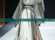 Summer Elegance in Traditional Hanfu for Young Girls
