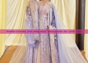 Summer-Friendly Thin Ming-Style Hanfu Dress for Little Girls