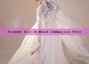 Summer Chic in Black Cheongsam Skirt