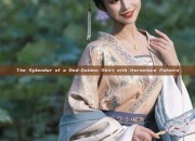 The Splendor of a Red-Golden Skirt with Horseface Pattern