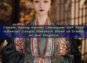 Classic Spring-Autumn Cheongsam with Seven-Quarter Length Sleeves:A Blend of Tradition and Elegance