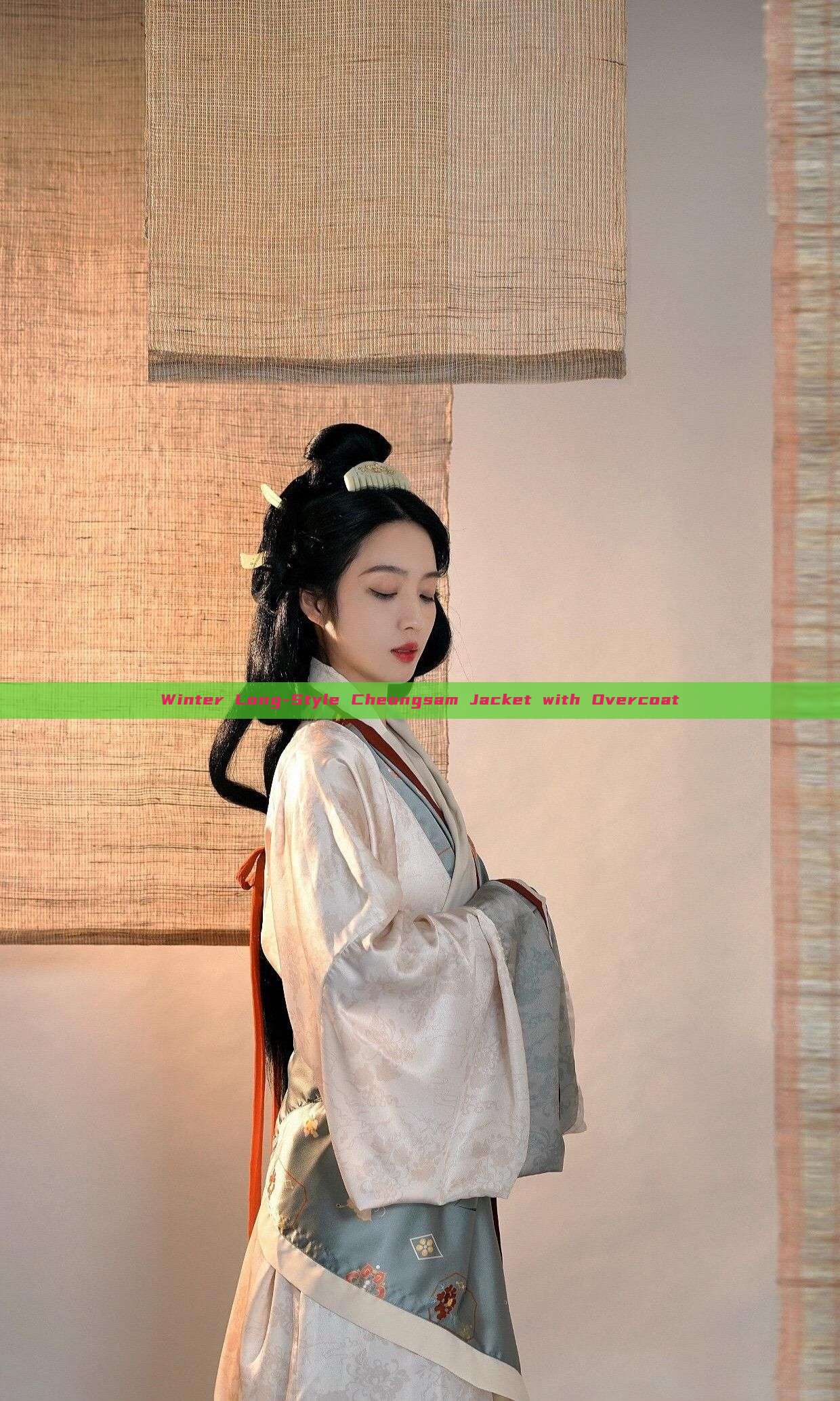 Winter Long-Style Cheongsam Jacket with Overcoat Winter Long-Style Cheongsam Jacket with Overcoat