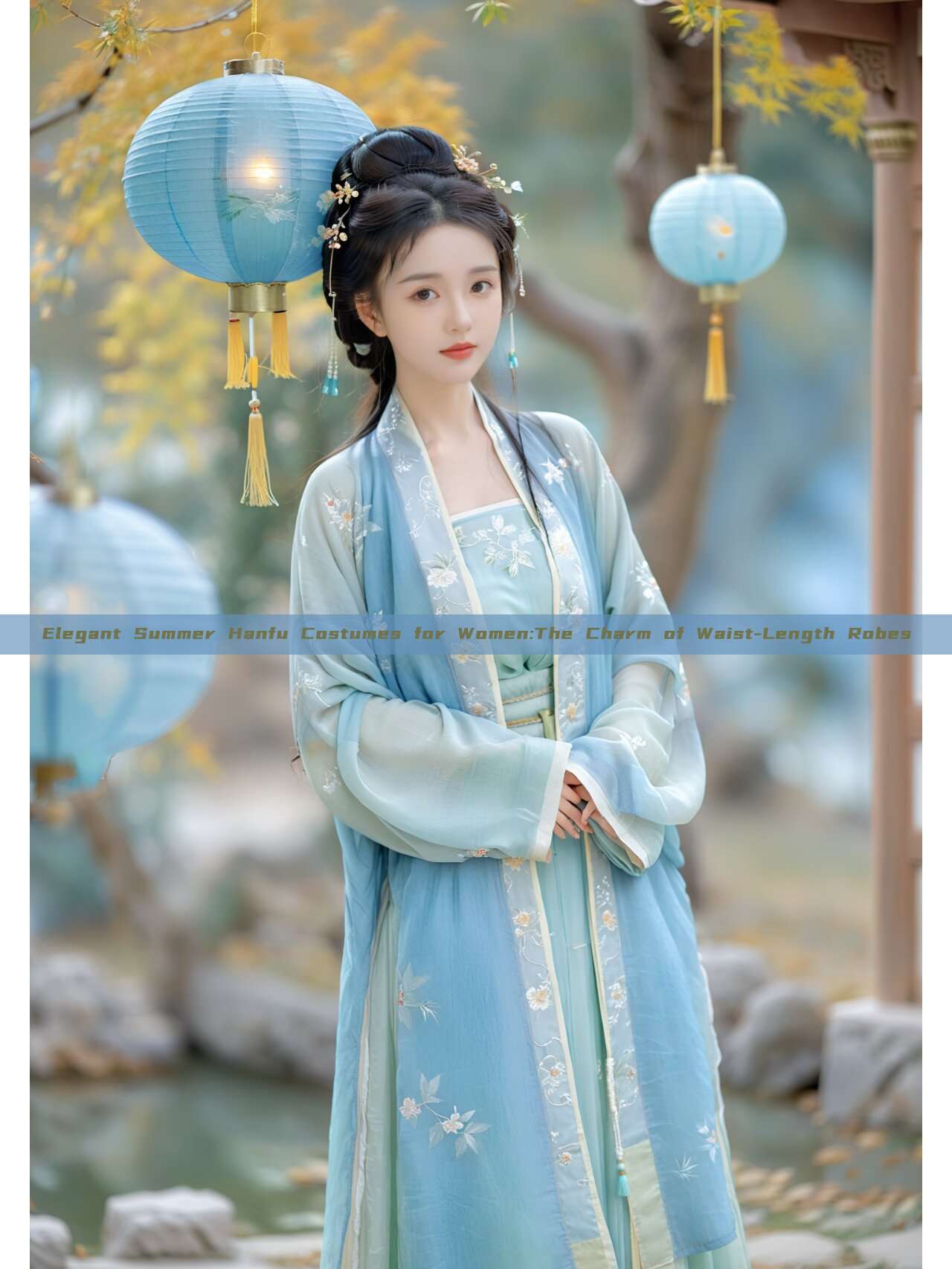 Elegant Summer Hanfu Costumes for Women:The Charm of Waist-Length Robes