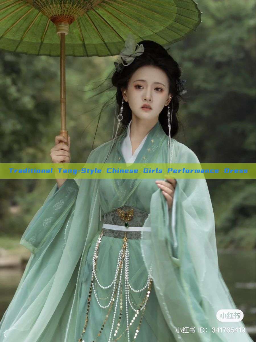 Traditional Tang-Style Chinese Girls Performance Dress Traditional Tang-Style Chinese Girls Performance Dress