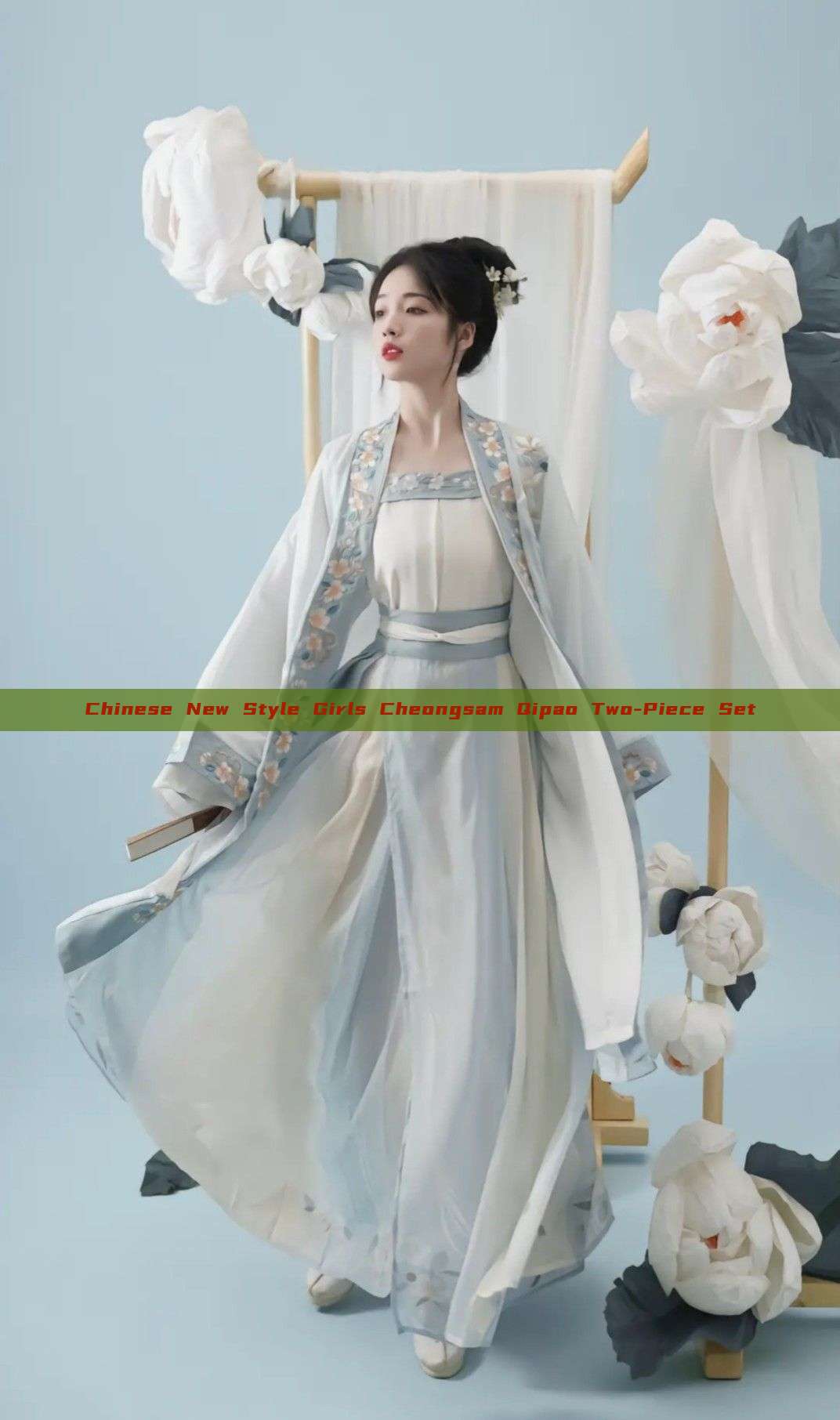 Chinese New Style Girls Cheongsam Qipao Two-Piece Set Chinese New Style Girls Cheongsam Qipao Two-Piece Set