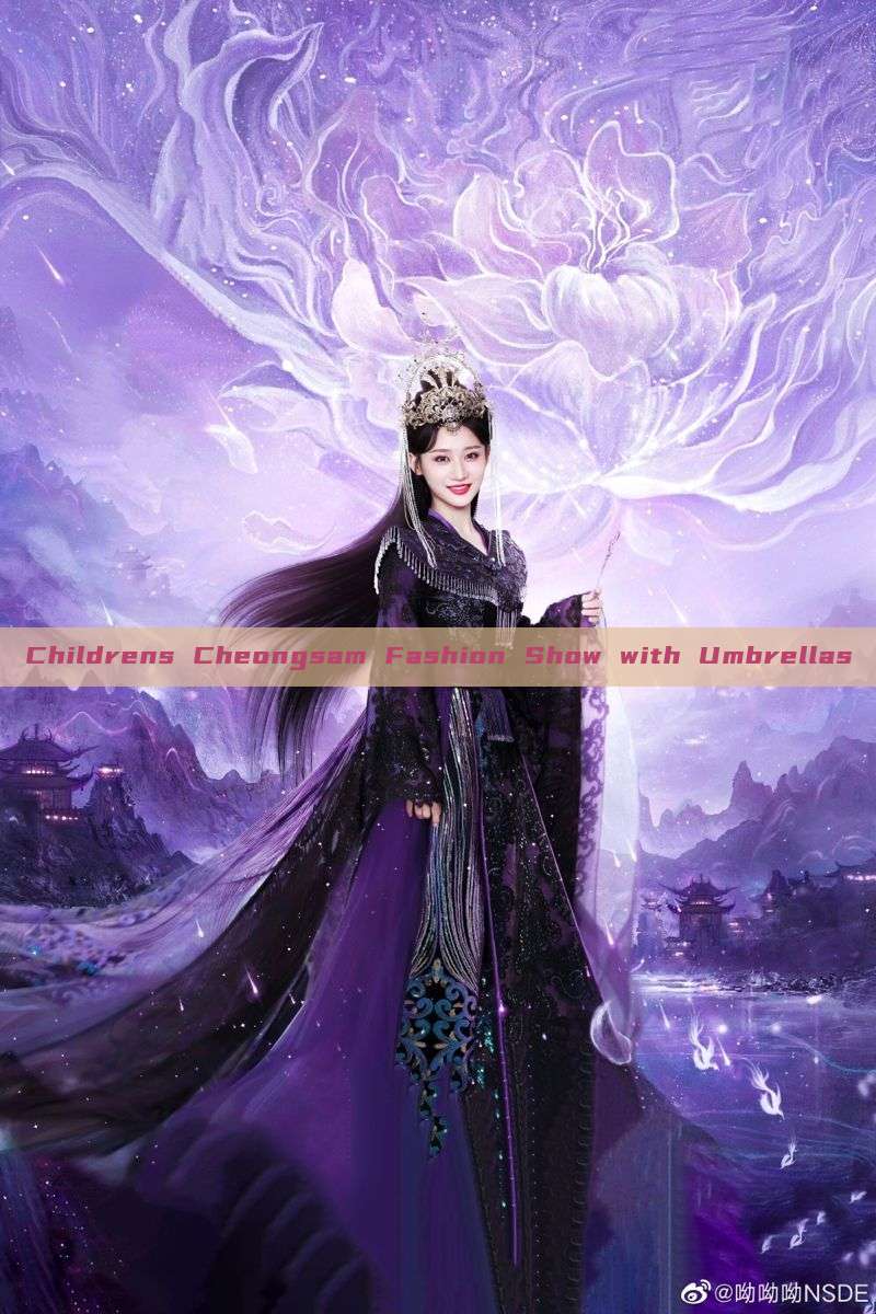 Childrens Cheongsam Fashion Show with Umbrellas