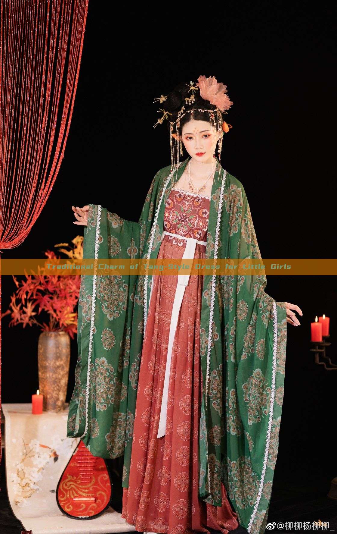 Traditional Charm of Tang-Style Dress for Little Girls