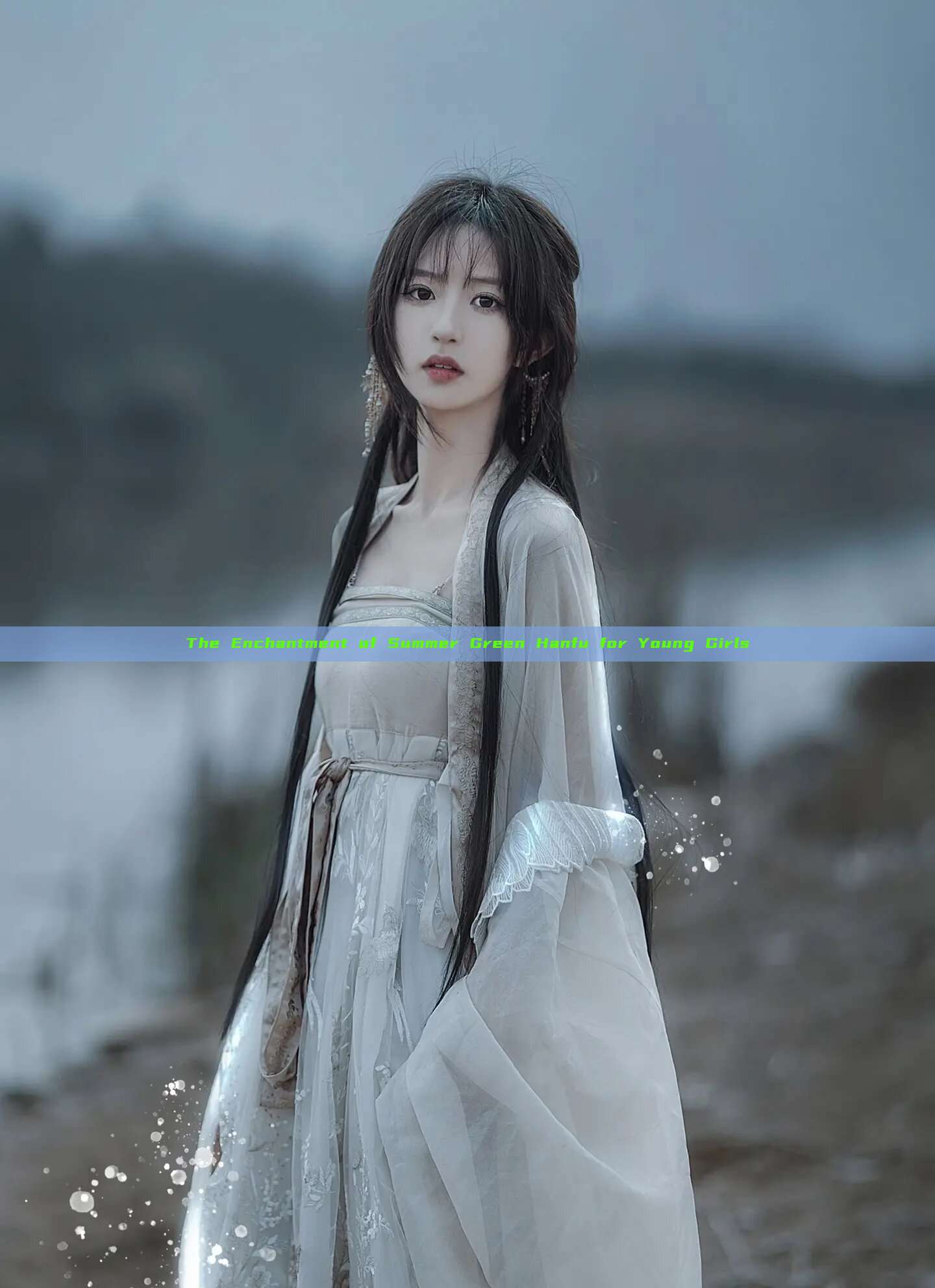 The Enchantment of Summer Green Hanfu for Young Girls