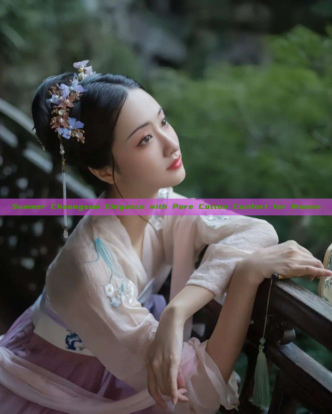 Summer Cheongsam Elegance with Pure Cotton Comfort for Women