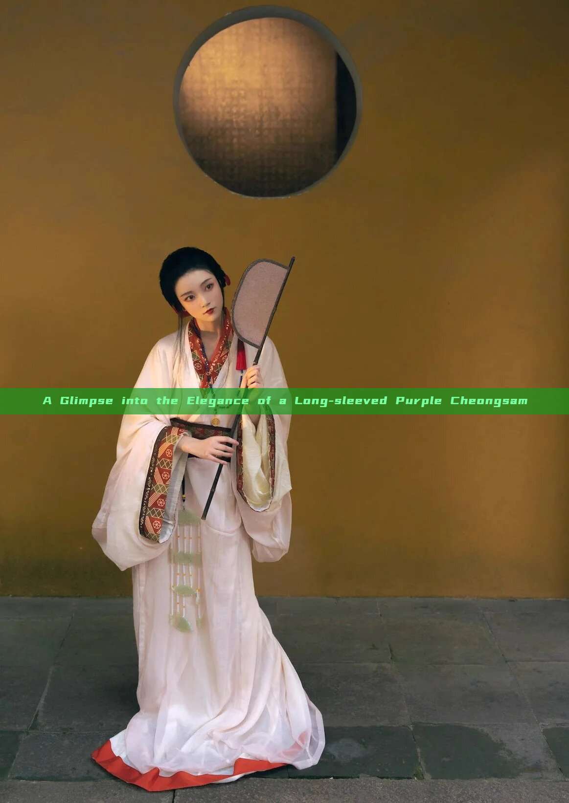 A Glimpse into the Elegance of a Long-sleeved Purple Cheongsam A Glimpse into the Elegance of a Long-sleeved Purple Cheongsam