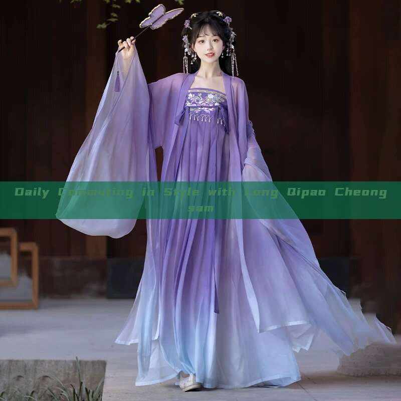 Daily Commuting in Style with Long Qipao Cheongsam Daily Commuting in Style with Long Qipao Cheongsam
