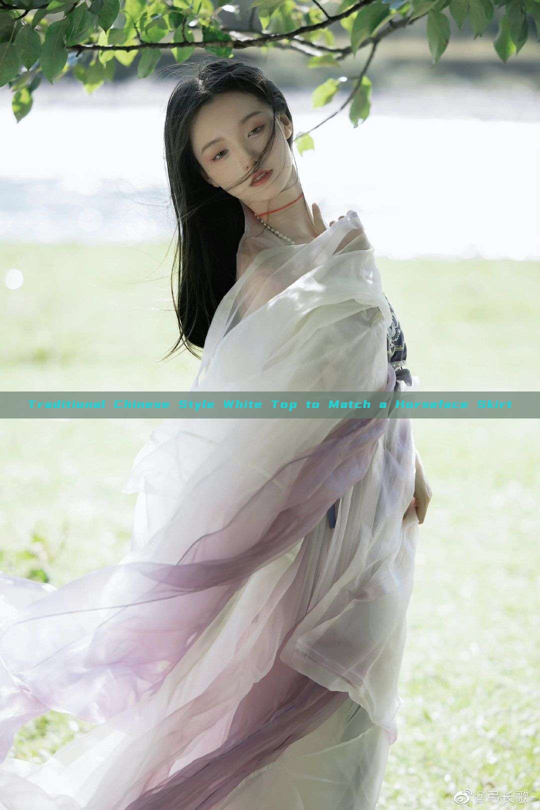 Traditional Chinese Style White Top to Match a Horseface Skirt Traditional Chinese Style White Top to Match a Horseface Skirt