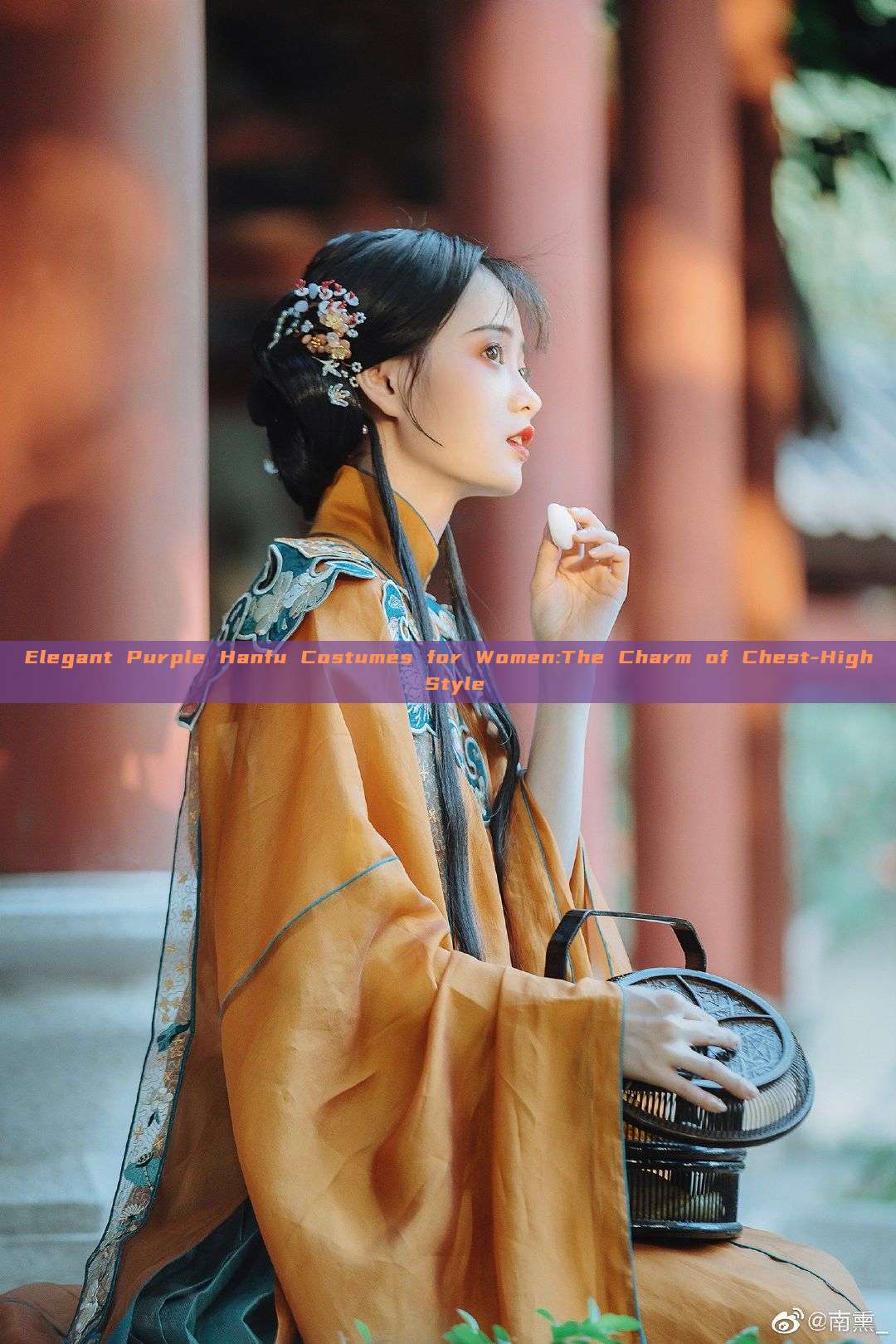 Elegant Purple Hanfu Costumes for Women:The Charm of Chest-High Style Elegant Purple Hanfu Costumes for Women:The Charm of Chest-High Style