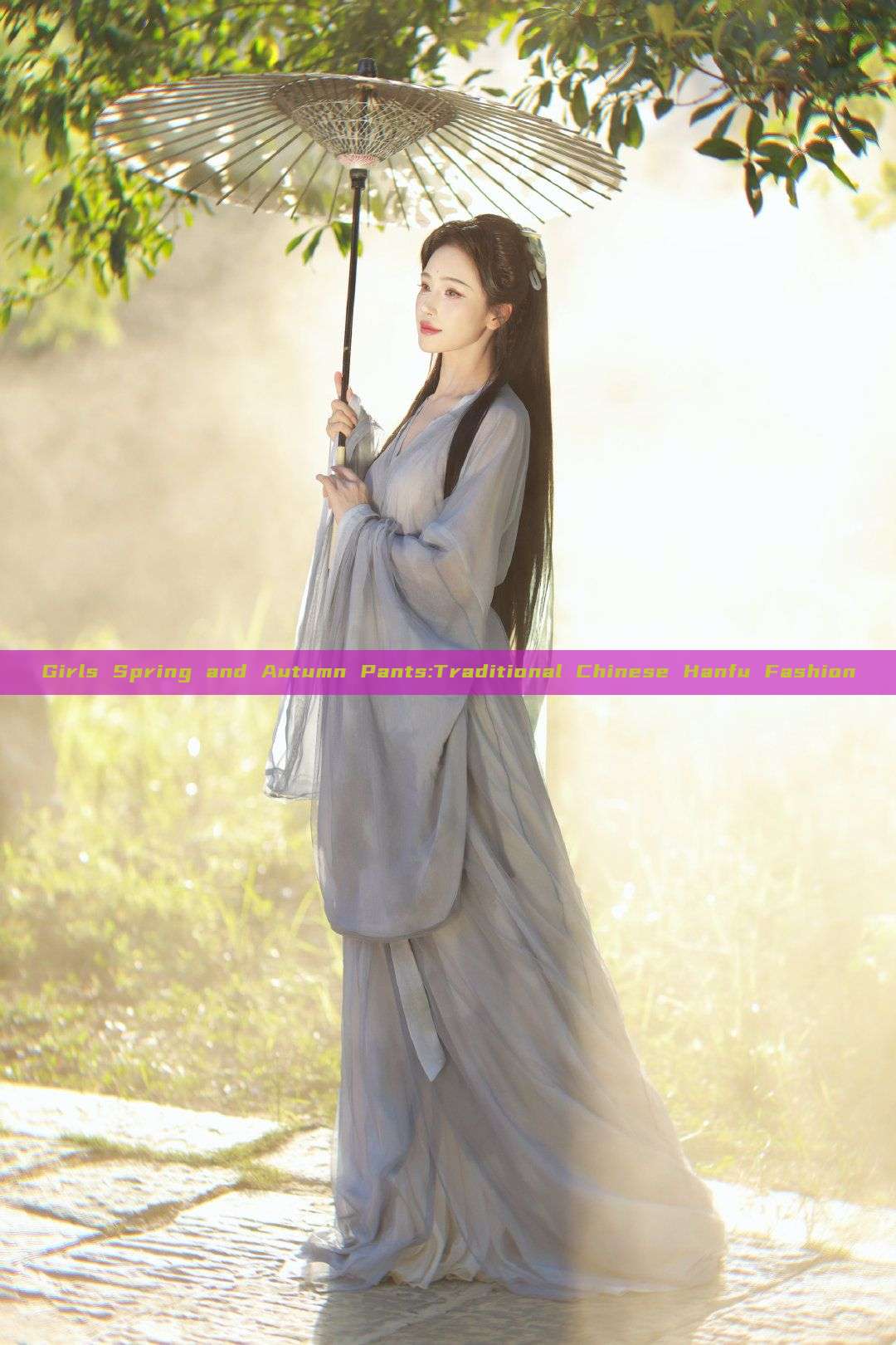 Girls Spring and Autumn Pants:Traditional Chinese Hanfu Fashion Girls Spring and Autumn Pants:Traditional Chinese Hanfu Fashion
