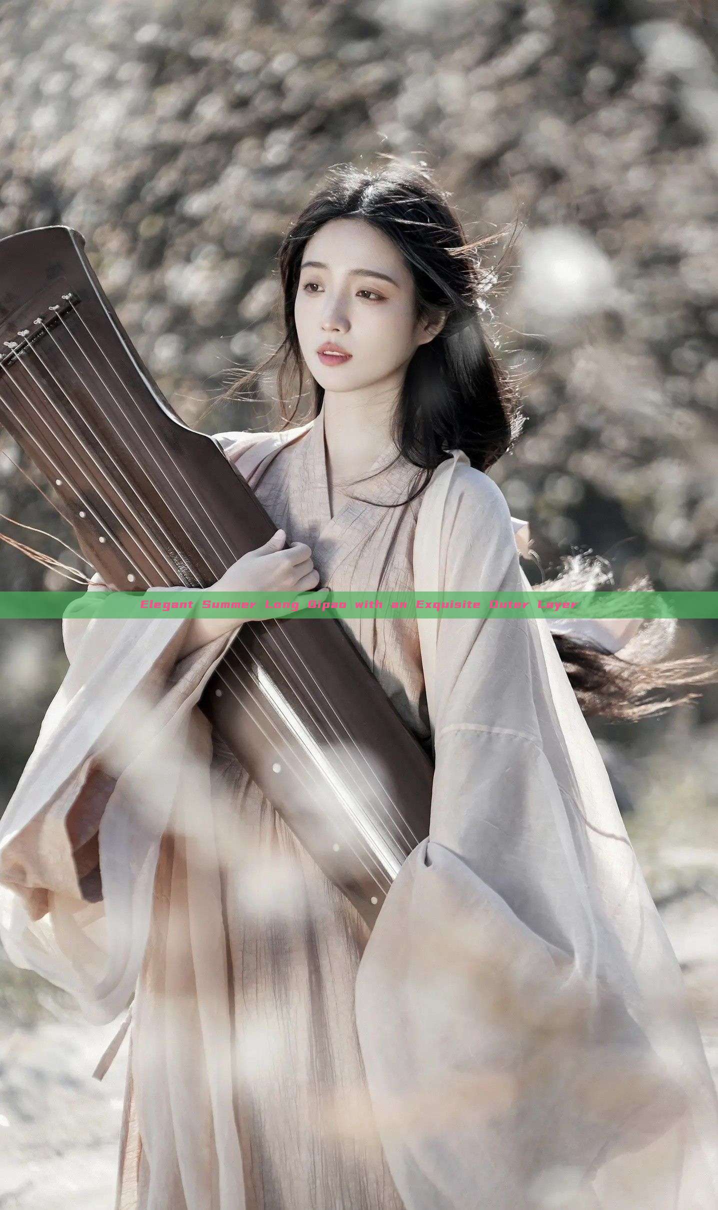 Elegant Summer Long Qipao with an Exquisite Outer Layer Elegant Summer Long Qipao with an Exquisite Outer Layer