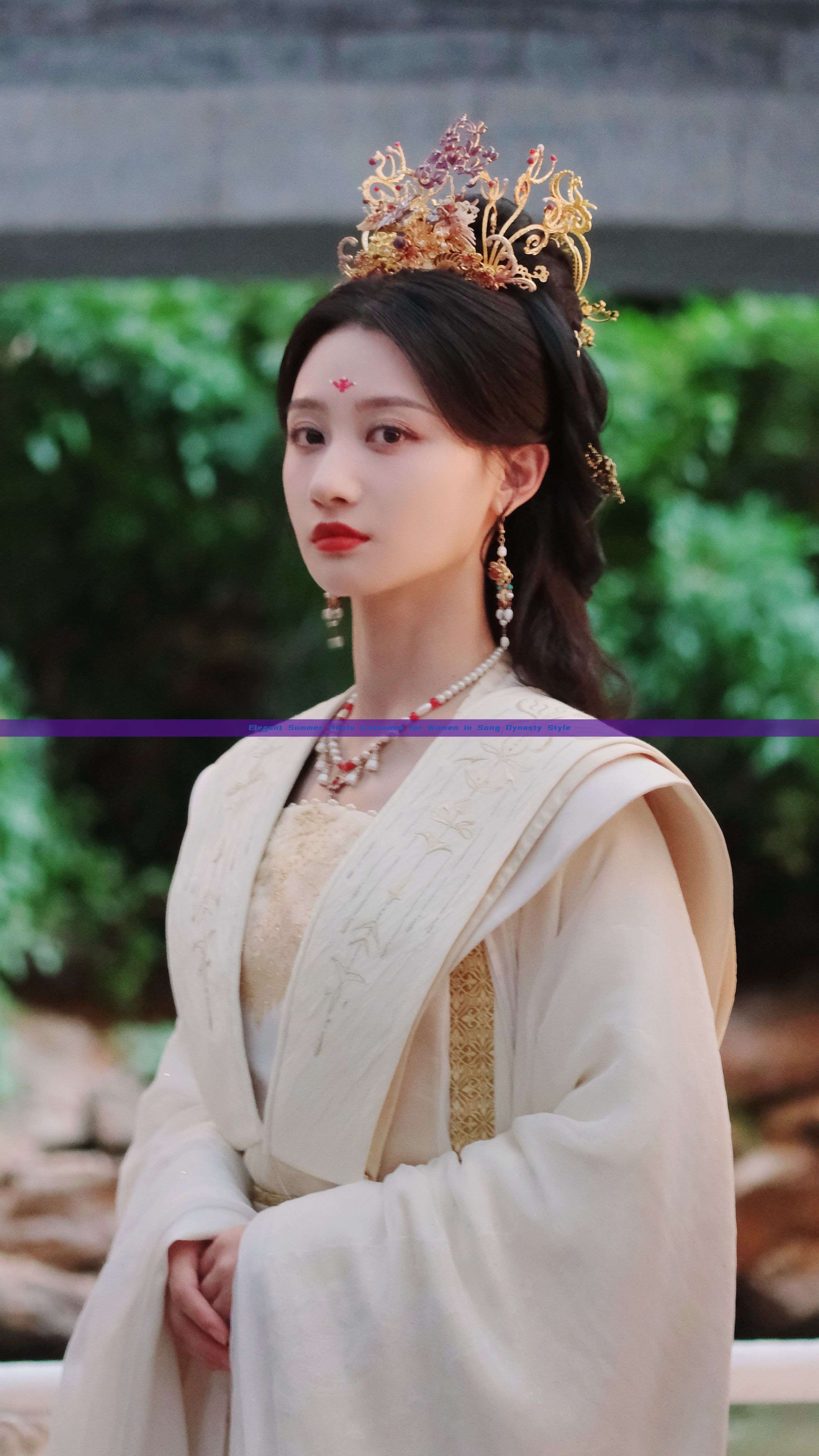 Elegant Summer Hanfu Costumes for Women in Song Dynasty Style Elegant Summer Hanfu Costumes for Women in Song Dynasty Style