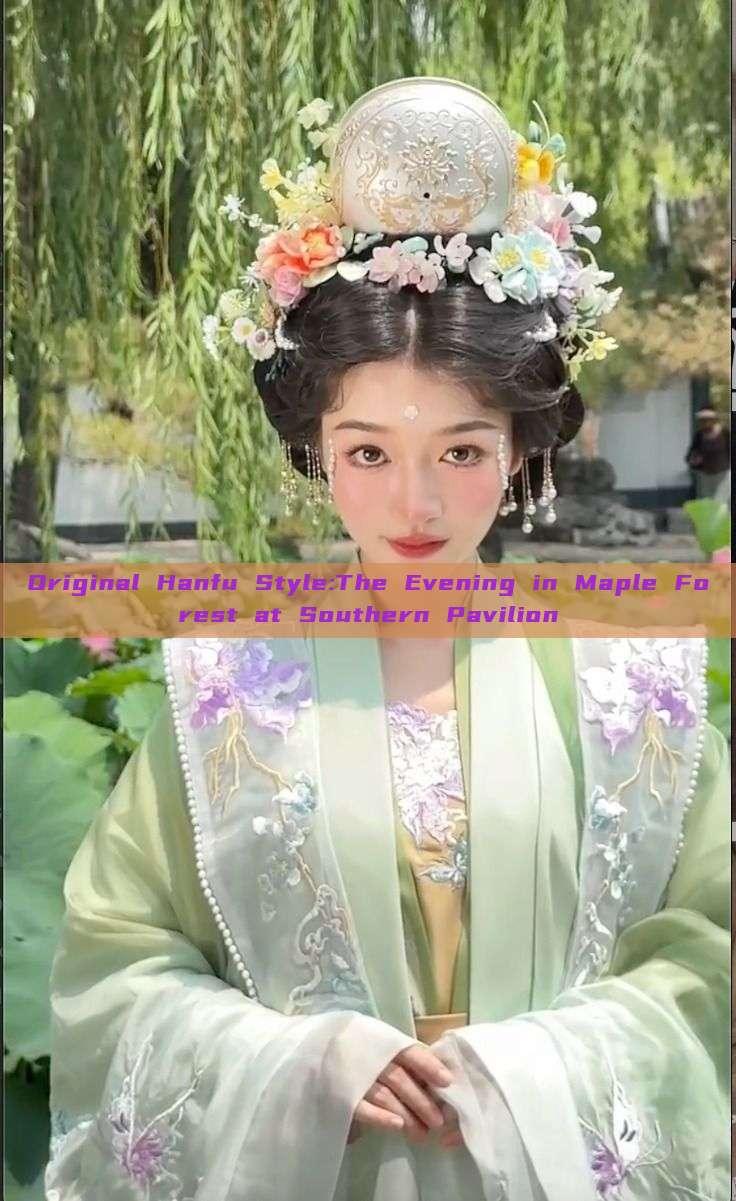 Original Hanfu Style:The Evening in Maple Forest at Southern Pavilion Original Hanfu Style:The Evening in Maple Forest at Southern Pavilion