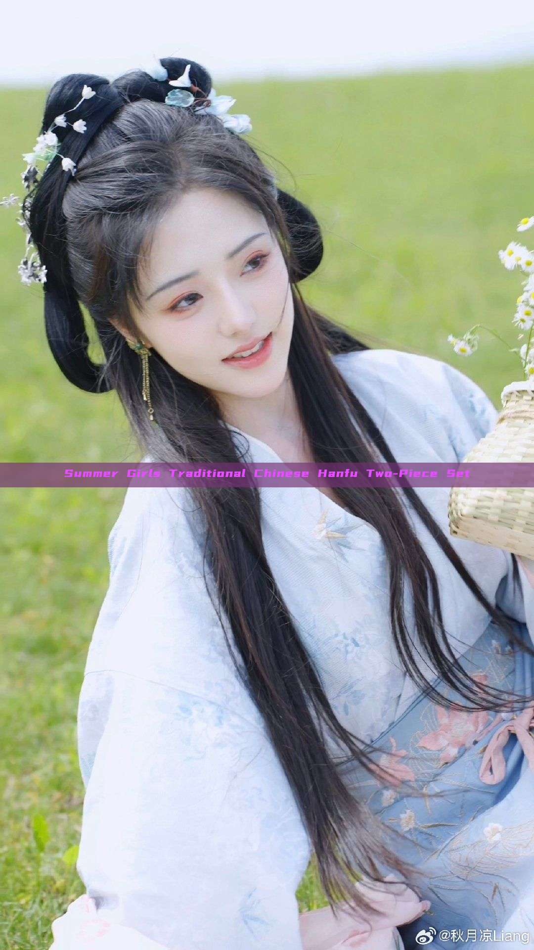 Summer Girls Traditional Chinese Hanfu Two-Piece Set Summer Girls Traditional Chinese Hanfu Two-Piece Set
