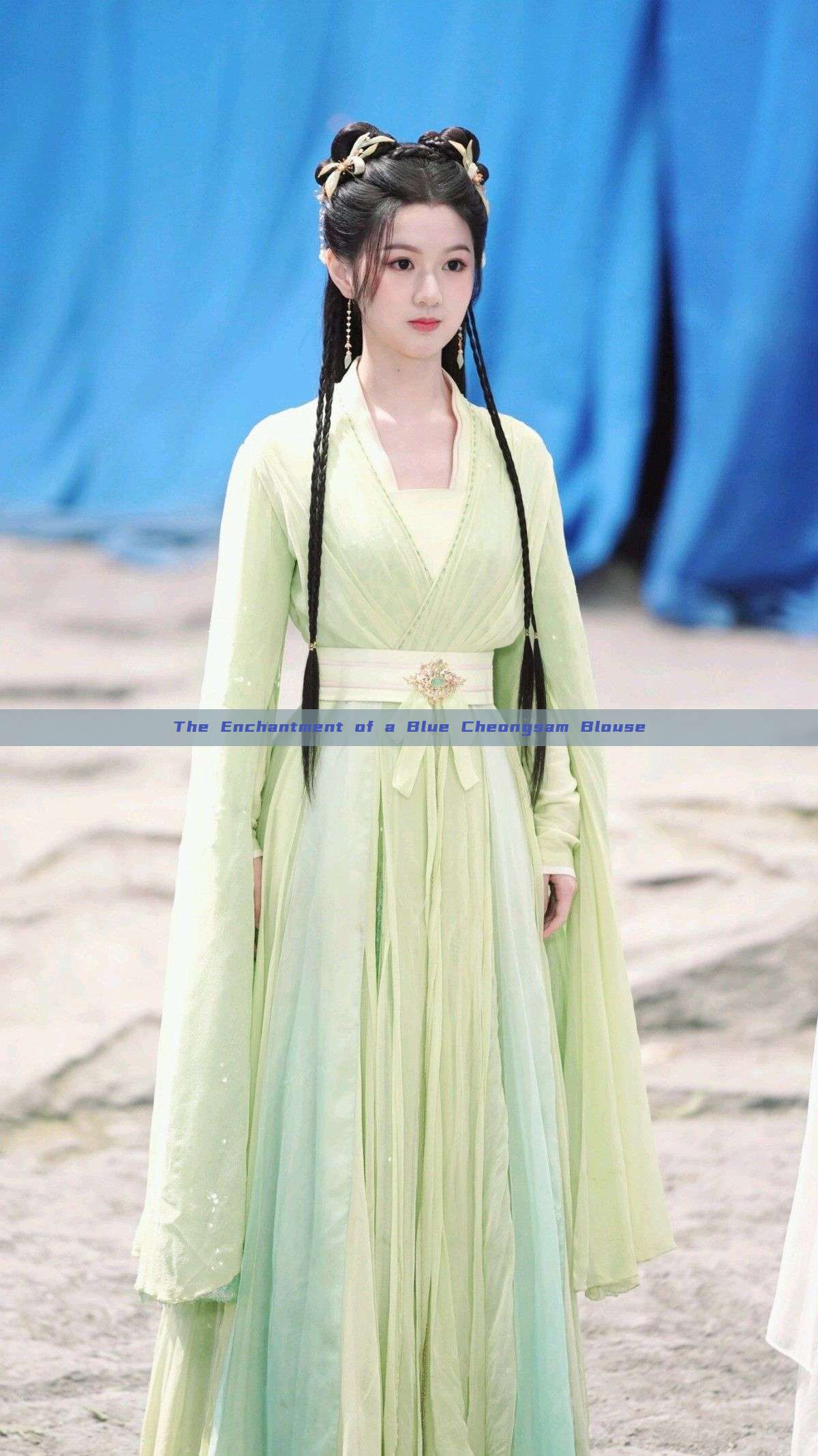 The Enchantment of a Blue Cheongsam Blouse The Enchantment of a Blue Cheongsam Blouse