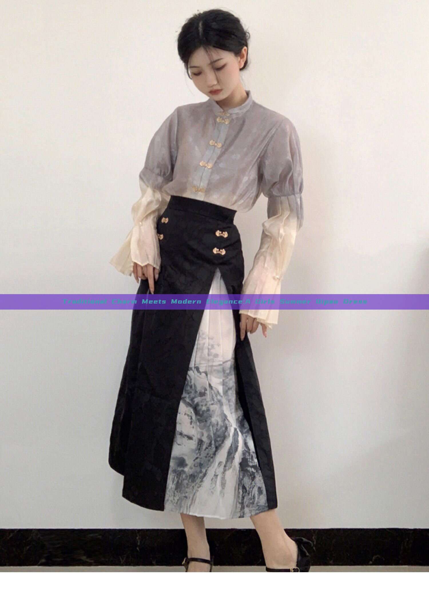 Traditional Charm Meets Modern Elegance:A Girls Summer Qipao Dress Traditional Charm Meets Modern Elegance:A Girls Summer Qipao Dress