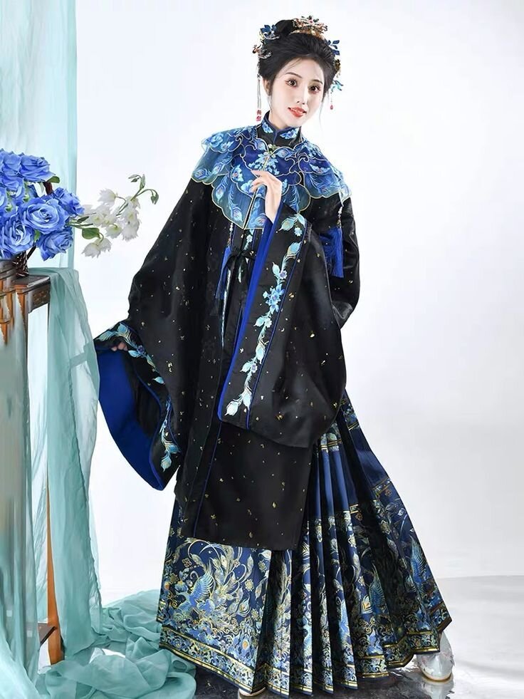 Chinese Traditional Style Hanfu Dress for Girls in Spring and Autumn