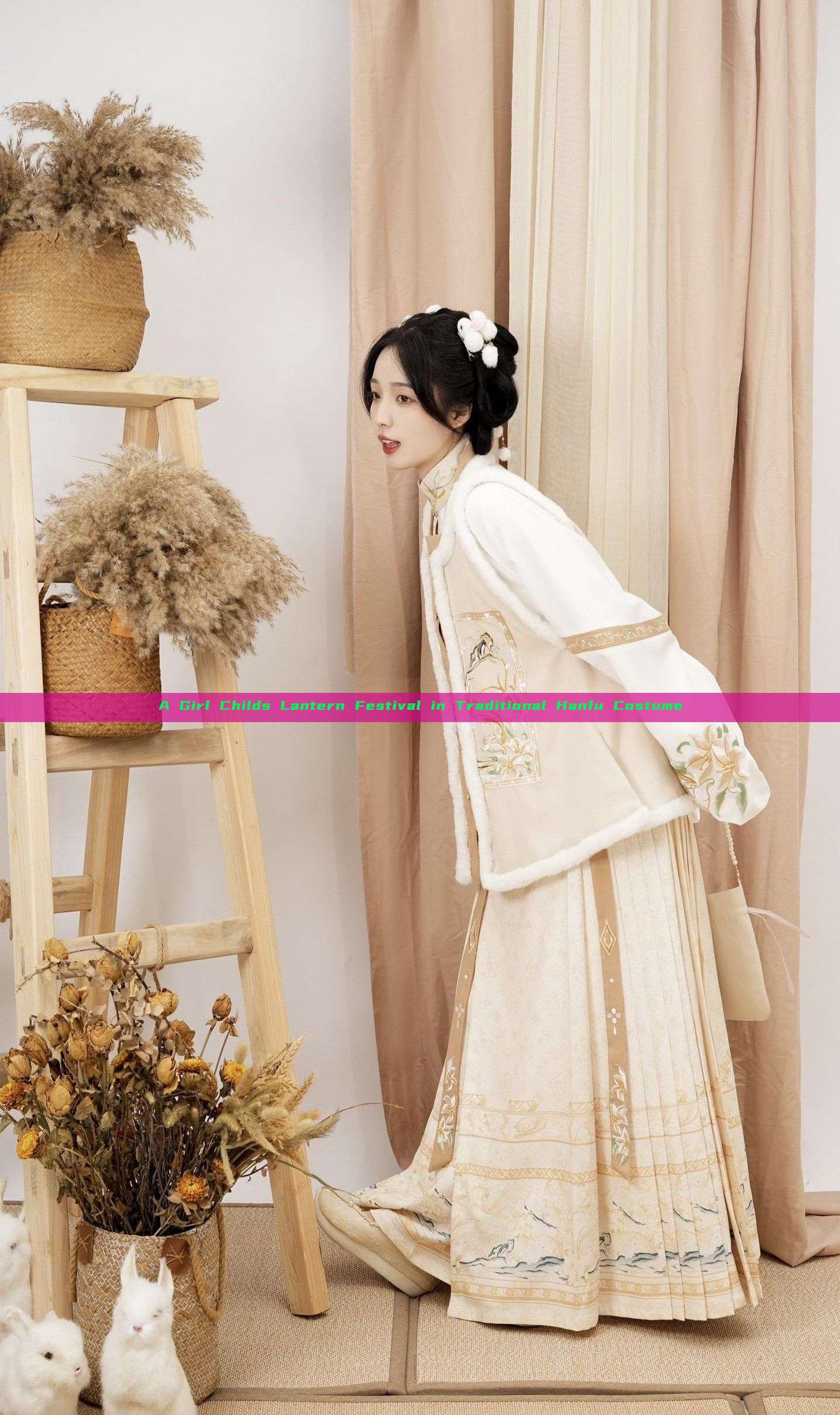 A Girl Childs Lantern Festival in Traditional Hanfu Costume A Girl Childs Lantern Festival in Traditional Hanfu Costume