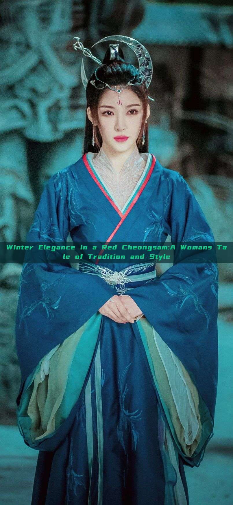 Winter Elegance in a Red Cheongsam:A Womans Tale of Tradition and Style