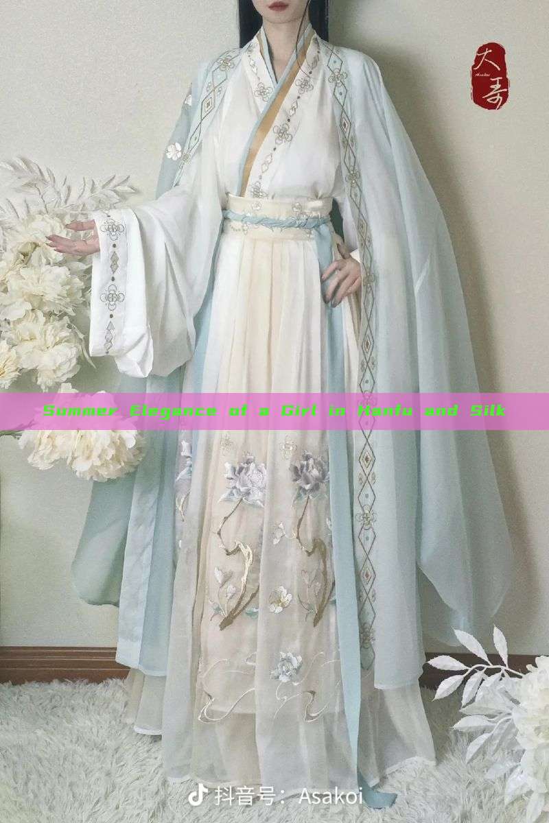 Summer Elegance of a Girl in Hanfu and Silk Summer Elegance of a Girl in Hanfu and Silk