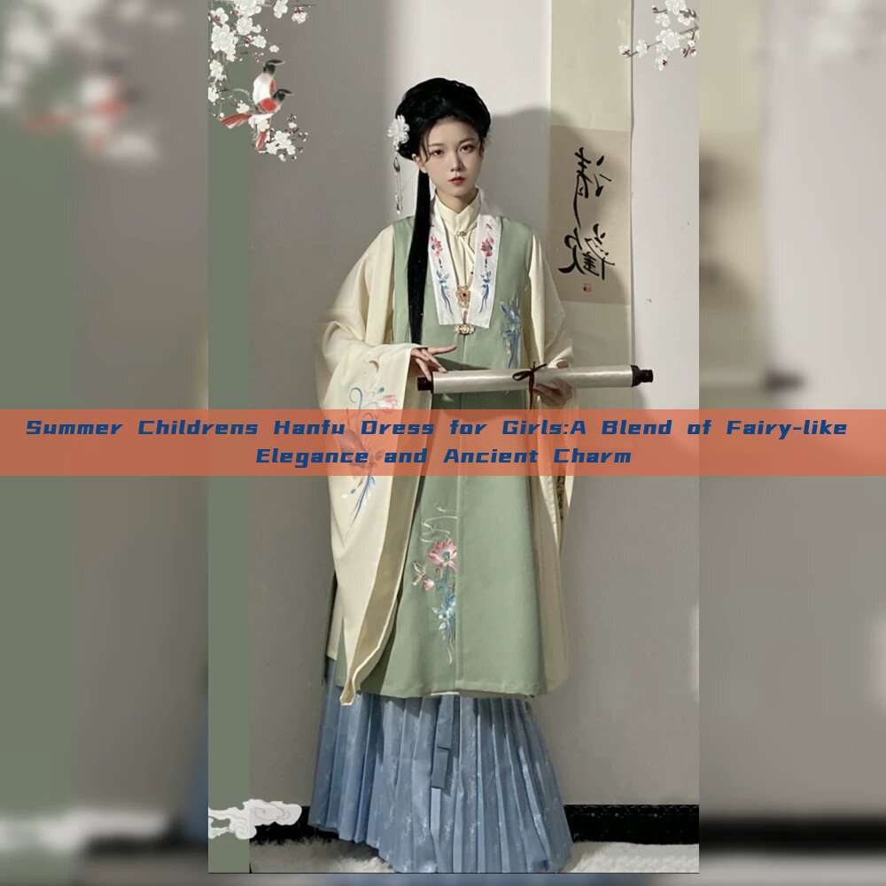 Summer Childrens Hanfu Dress for Girls:A Blend of Fairy-like Elegance and Ancient Charm