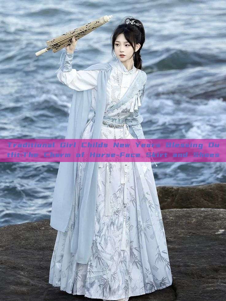 Traditional Girl Childs New Years Blessing Outfit:The Charm of Horse-Face Skirt and Shoes