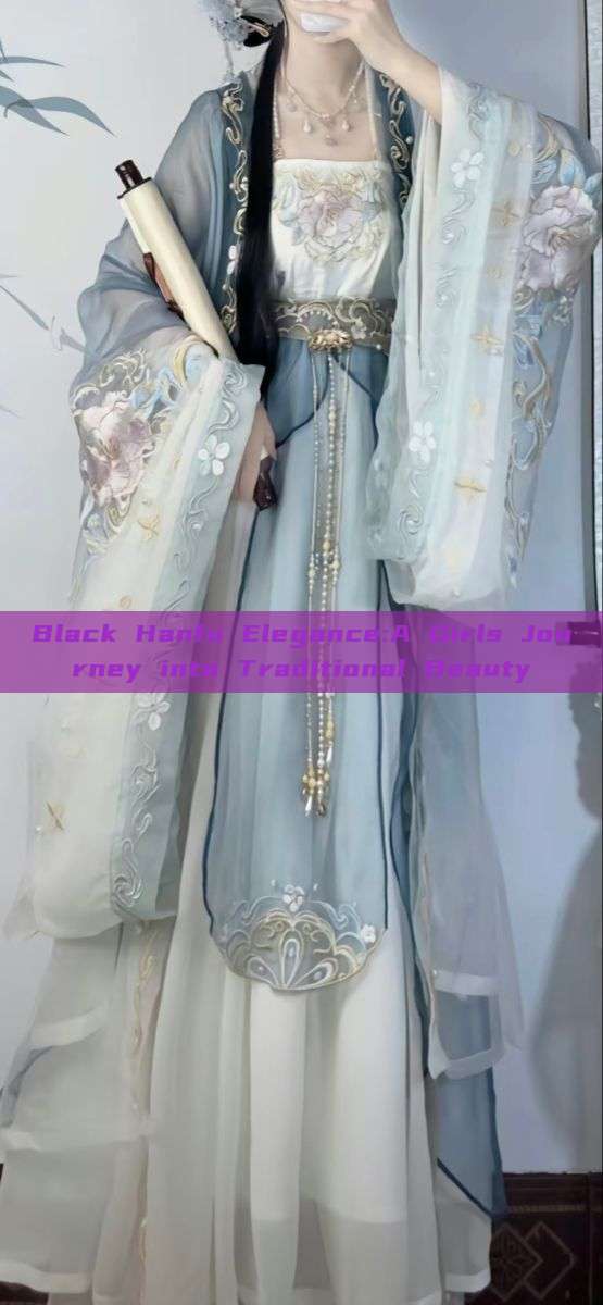 Black Hanfu Elegance:A Girls Journey into Traditional Beauty