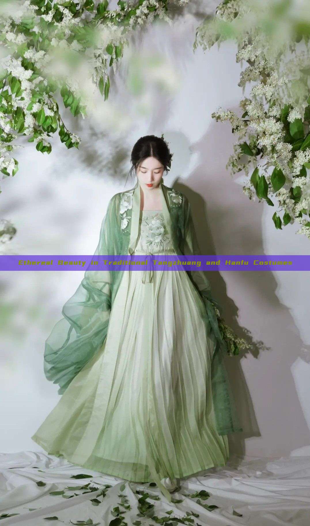 Ethereal Beauty in Traditional Tangzhuang and Hanfu Costumes
