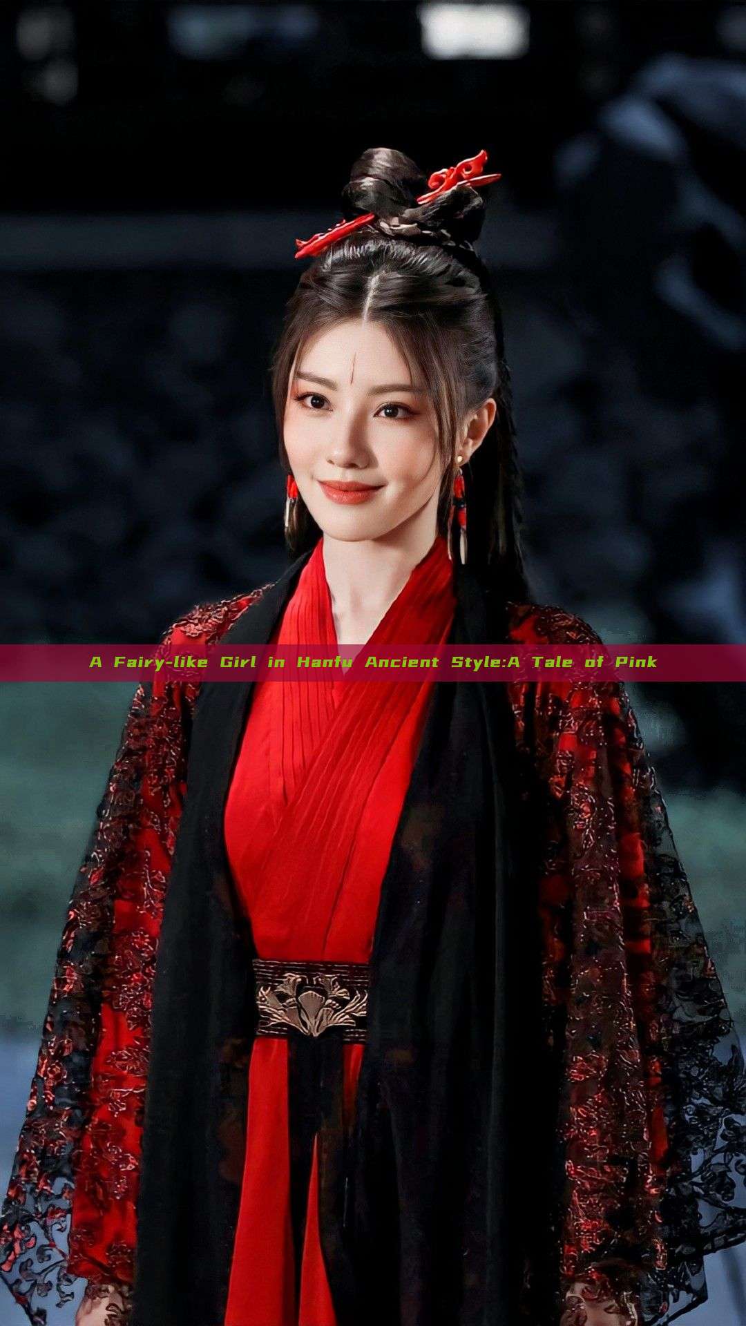 A Fairy-like Girl in Hanfu Ancient Style:A Tale of Pink