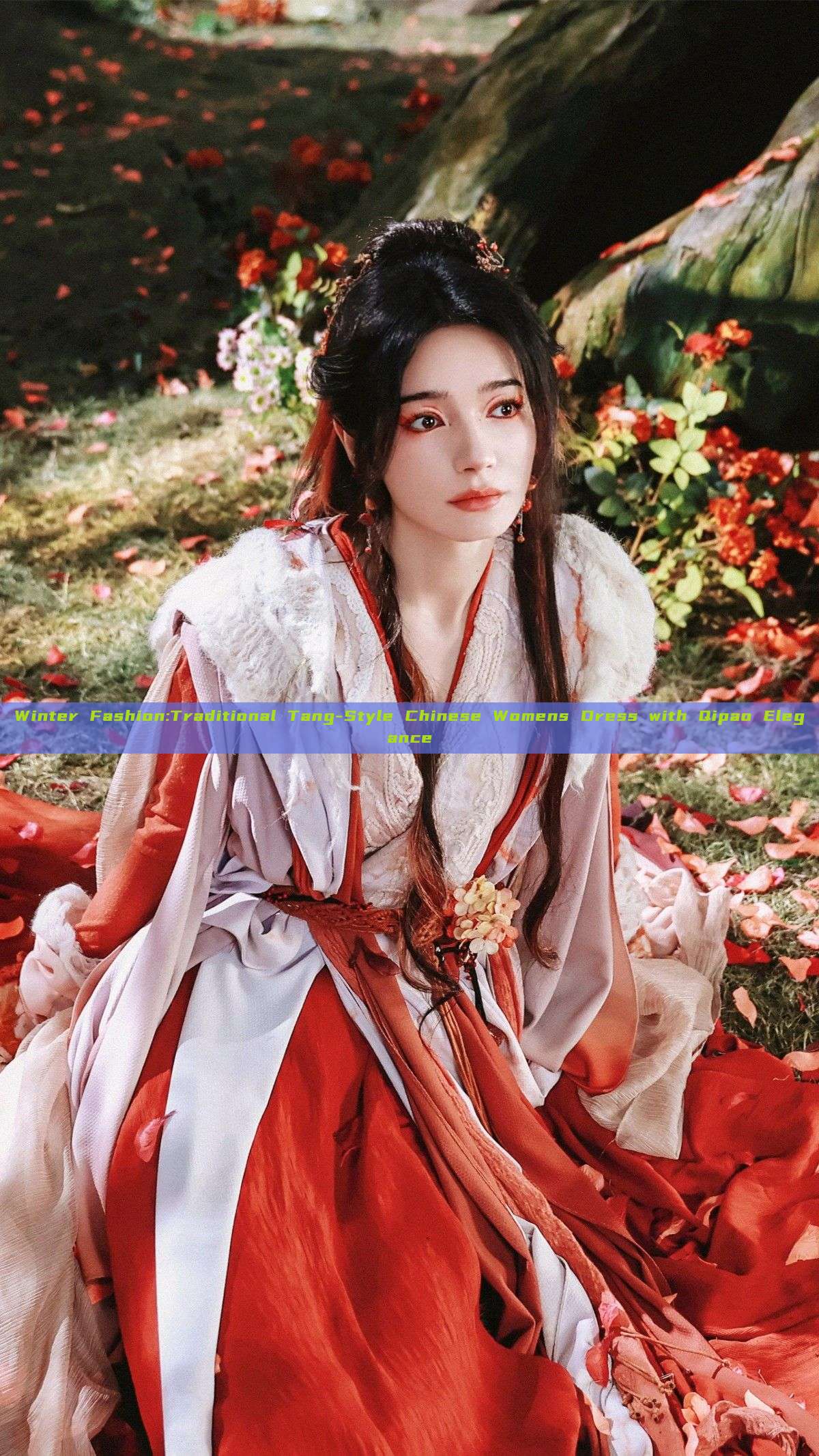 Winter Fashion:Traditional Tang-Style Chinese Womens Dress with Qipao Elegance
