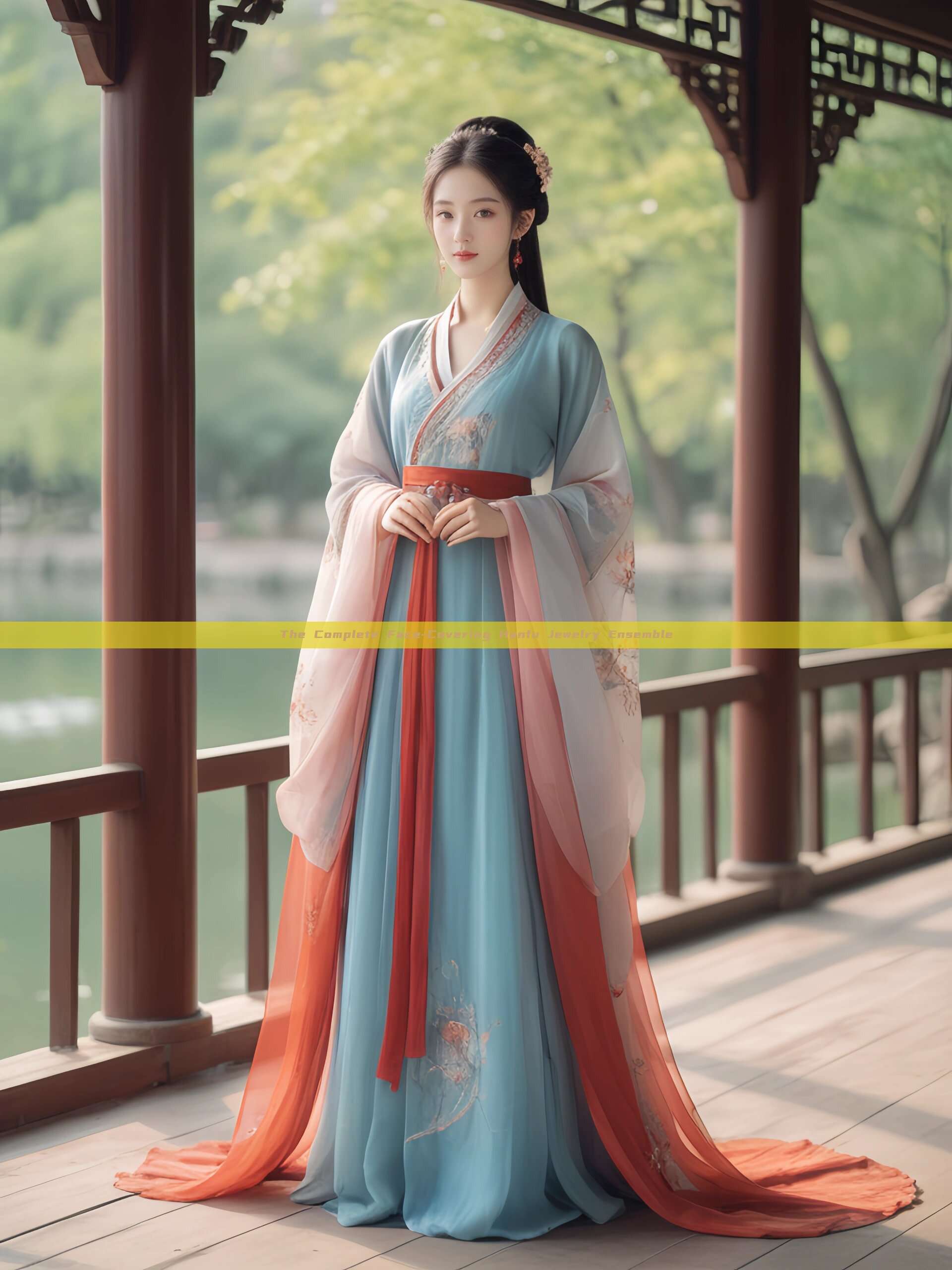 The Complete Face-Covering Hanfu Jewelry Ensemble The Complete Face-Covering Hanfu Jewelry Ensemble