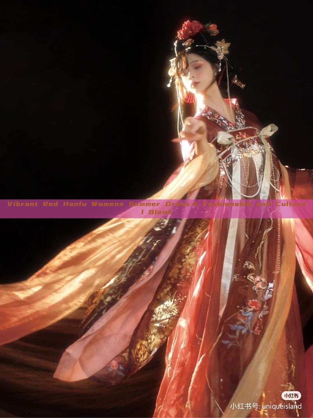 Vibrant Red Hanfu Womens Summer Dress:A Fashionable and Cultural Blend