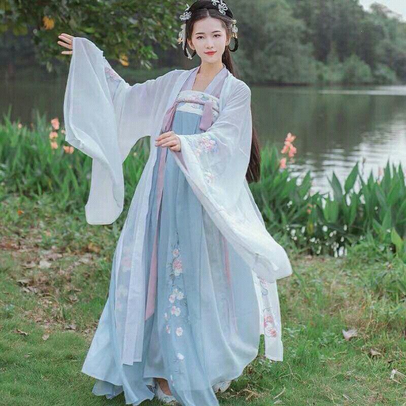 Summer Long-sleeved Hanfu Costumes for Little Girls