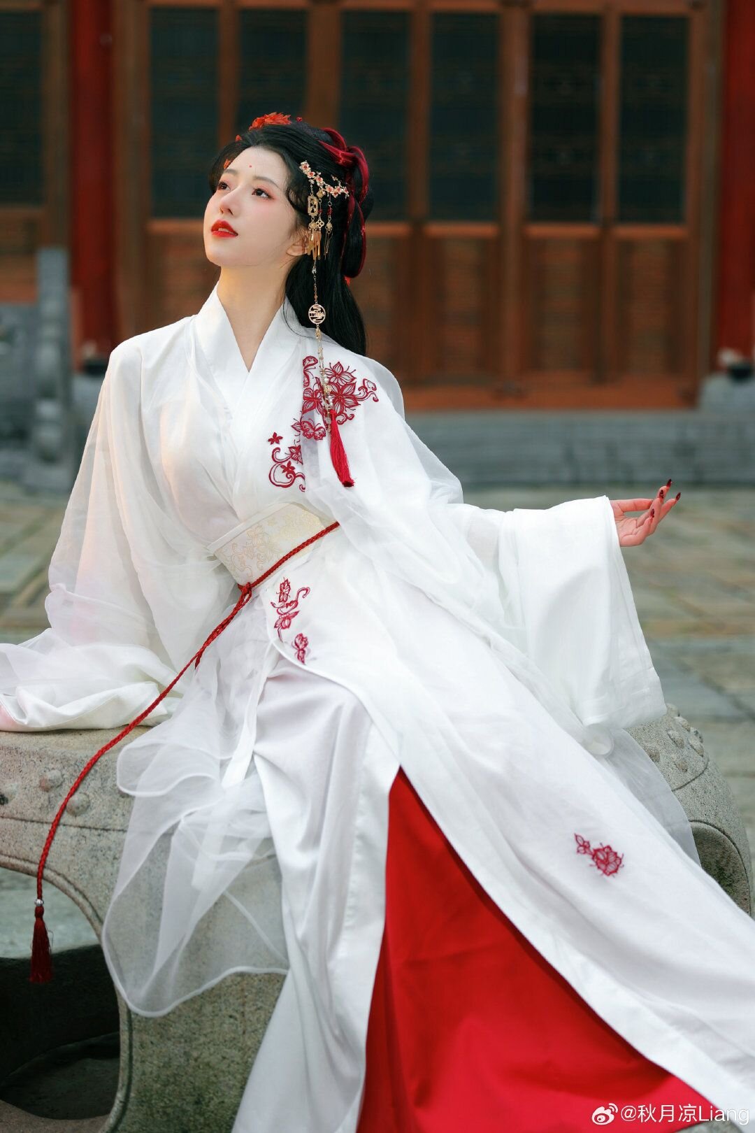 The Splendor of Ming-Style Red Horsehide Skirt The Splendor of Ming-Style Red Horsehide Skirt